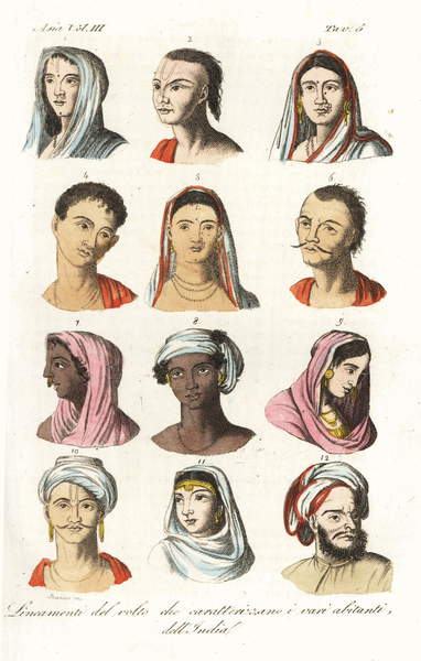 Andrea Bernieri Portraits of different Indian castes Brahmins 12 Kshatriyas or Khatri Punjabi me MeisterDrucke 1452699