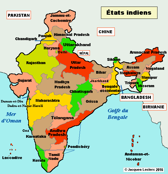 inde map etats