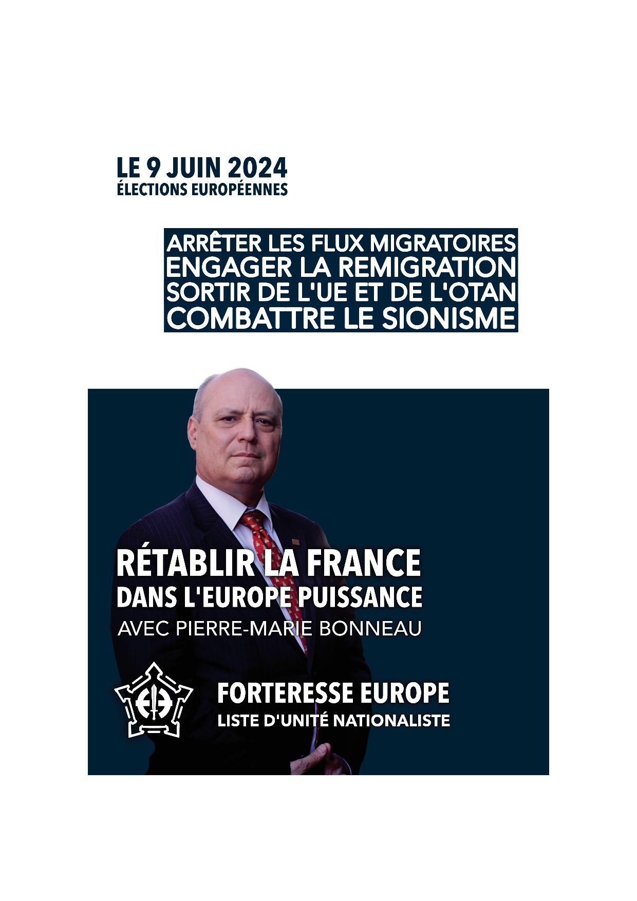 Tract Liste Forteresse Europe 20241