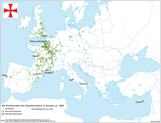 525px Templerorden in Europa 1300