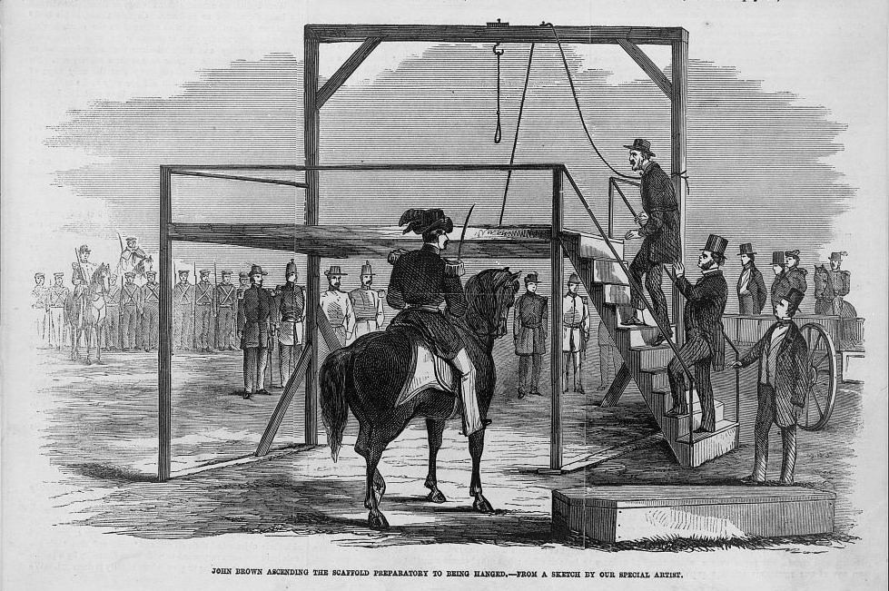 John Brown ascending the scaffold preparatory to being hanged from LOC
