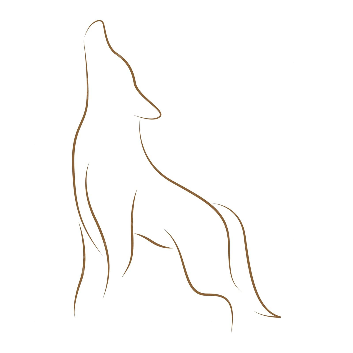 pngtree wolf line art logo design wolf nature art vector png image 12905752