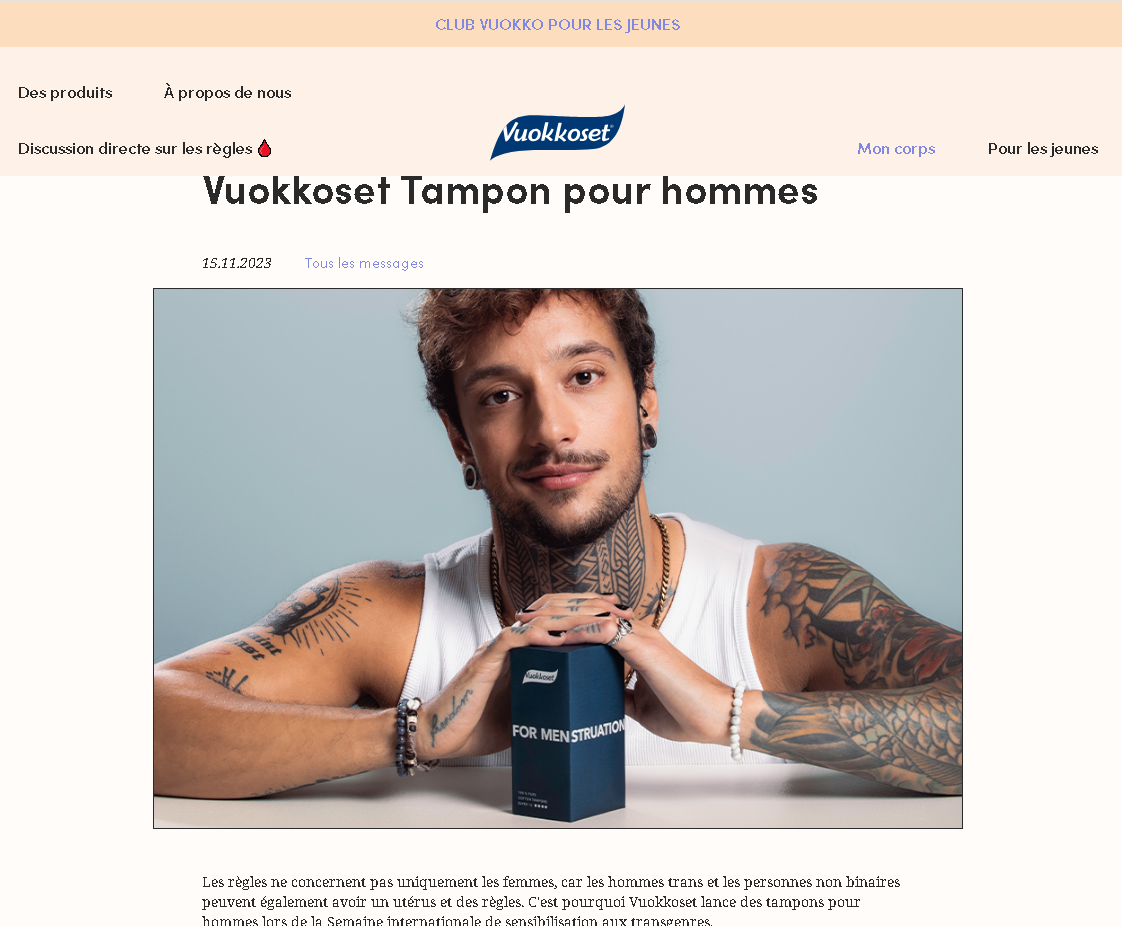 tampon homme